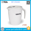 Pichet à mesurer en porcelaine blanche 1000ml 500ml de haute qualité